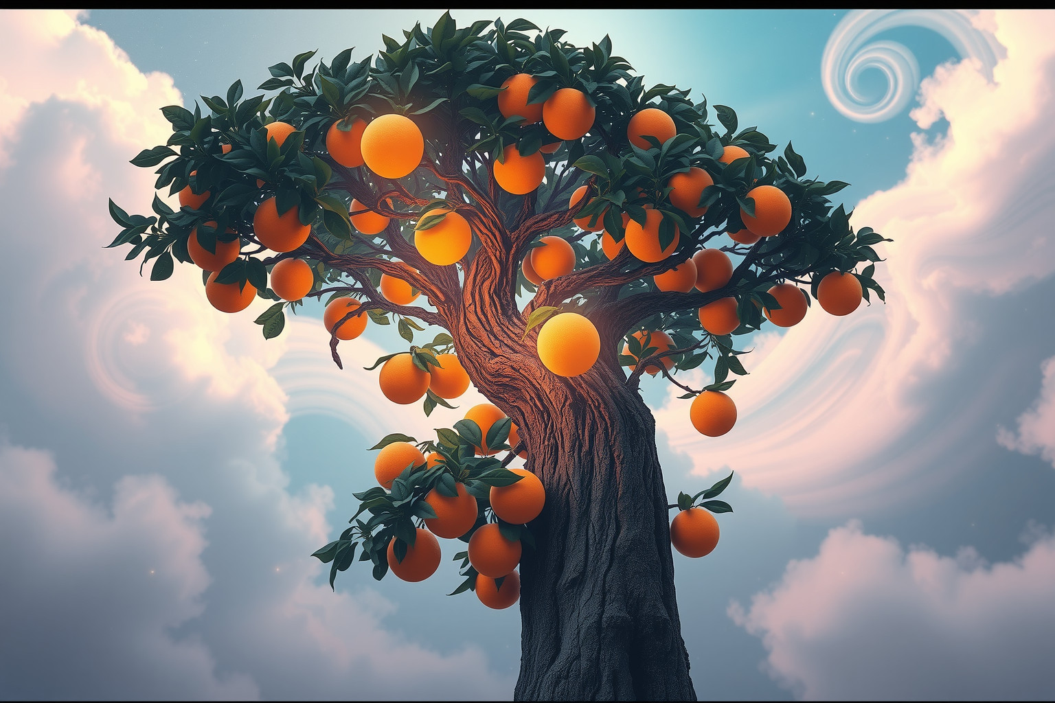 Sognare un albero d'arancia gigante simboleggia abbondanza e prosperità futura.