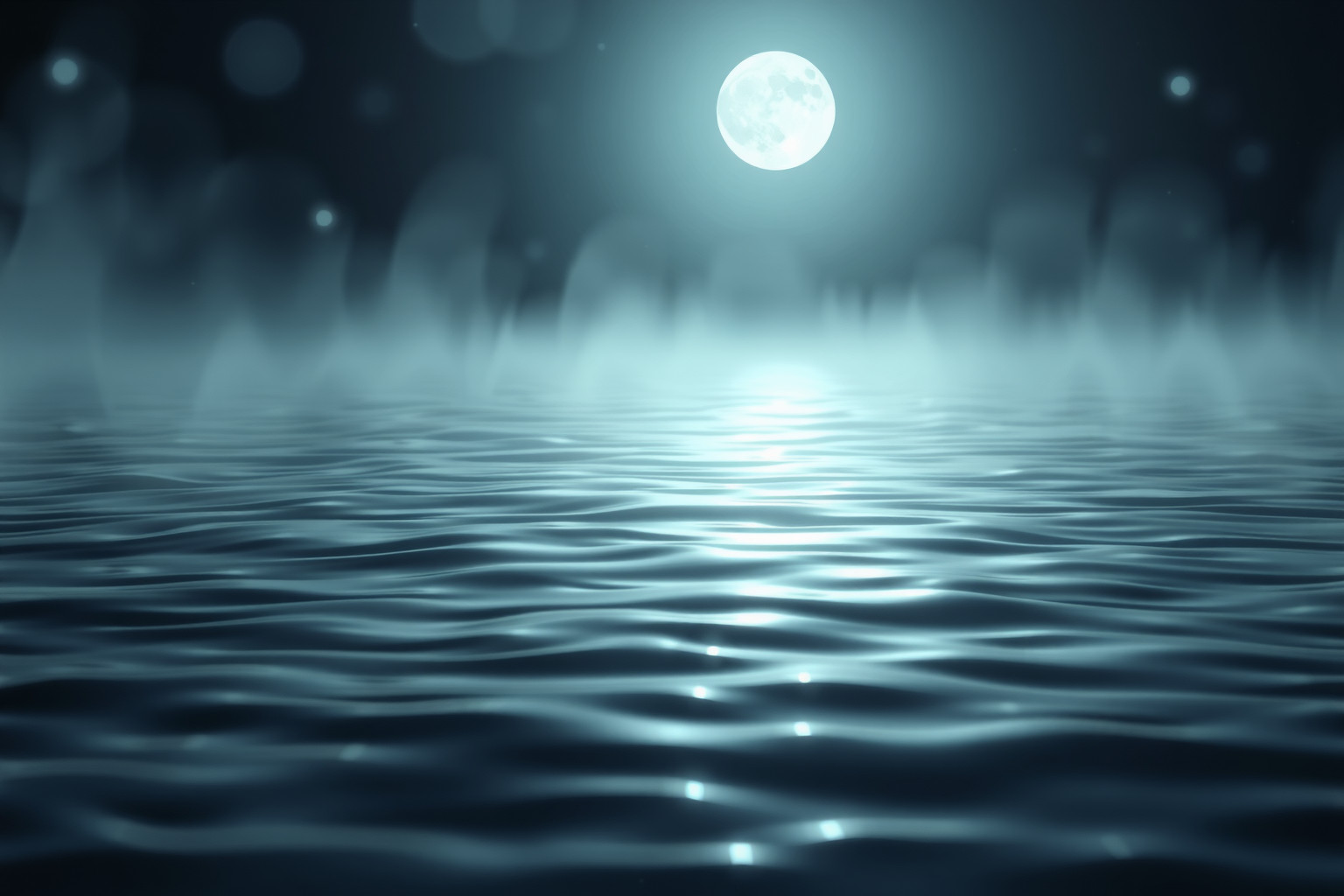 Sognare acqua illuminata dalla luna simboleggia intuizione e mistero.