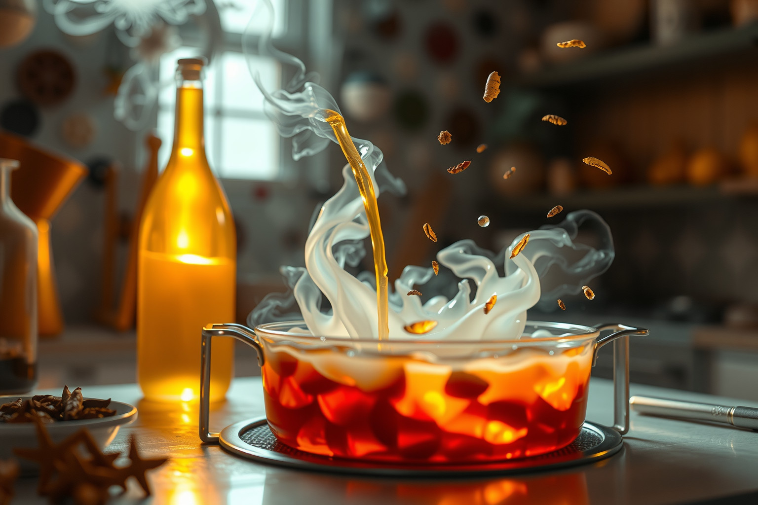 Sognare di usare rum in cucina indica creatività e piaceri nascosti.