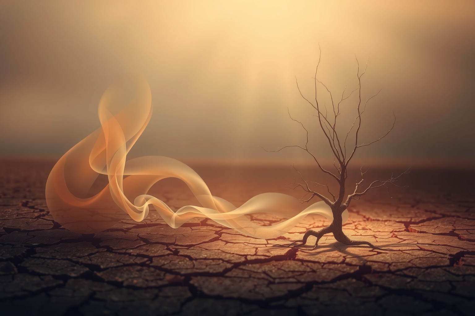 Sognare la terra sofferente riflette preoccupazioni per ambiente e futuro.