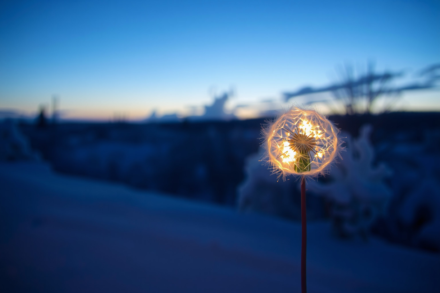 Sognare un dente di leone in inverno simboleggia speranza nascosta.