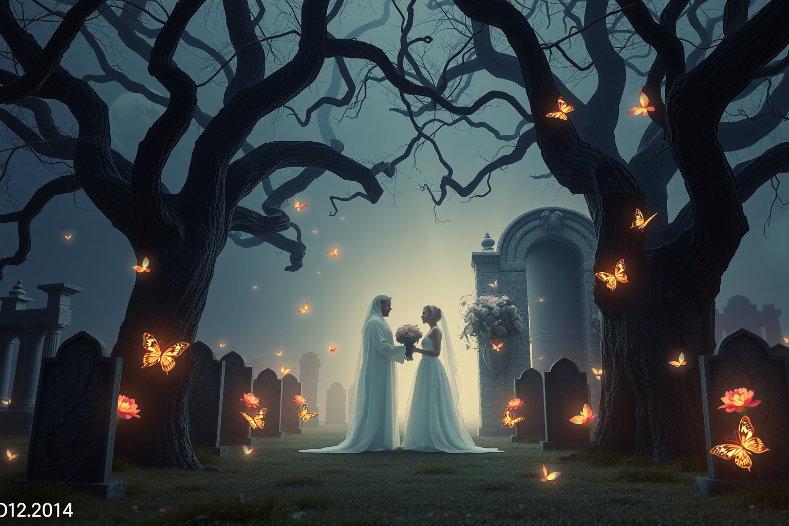 Sognare matrimoni in cimiteri sacri simboleggia rinascita e dualità.