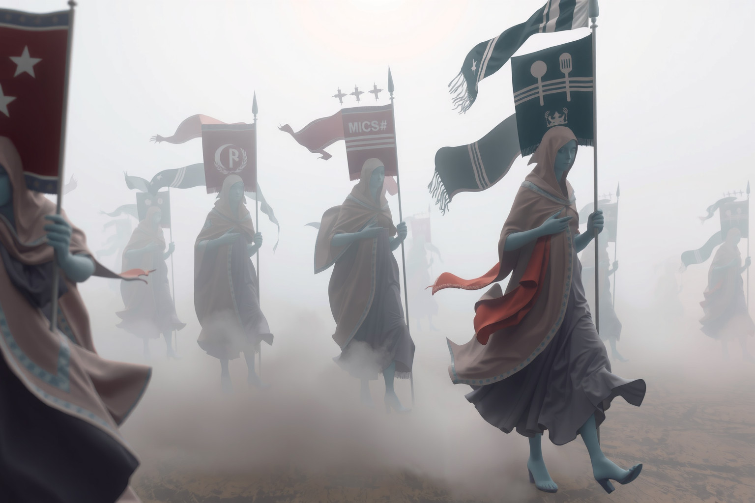 Sognare una sfilata politica riflette conflitti interiori e ideali.