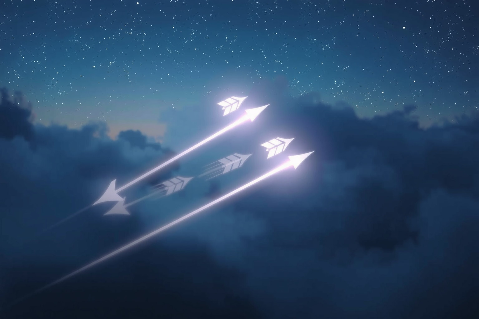 Sognare frecce volanti indica decisioni rapide e mira chiara.