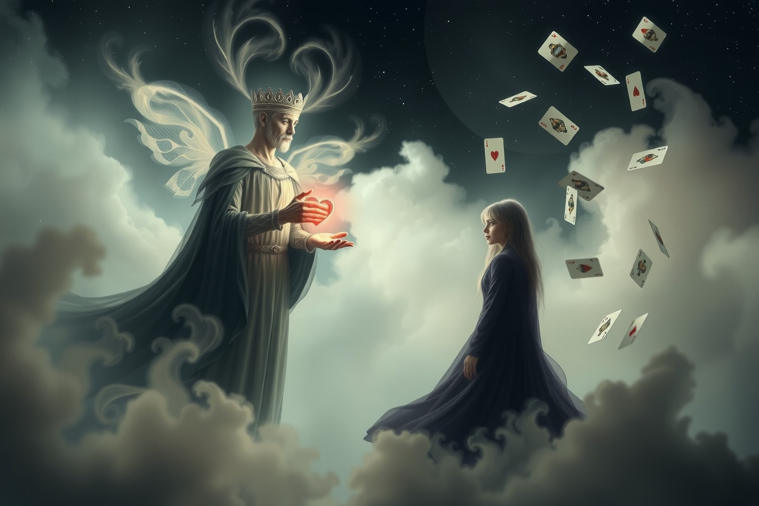 Sognare il Re di Cuori che punisce simboleggia colpa e rimorso interiore.