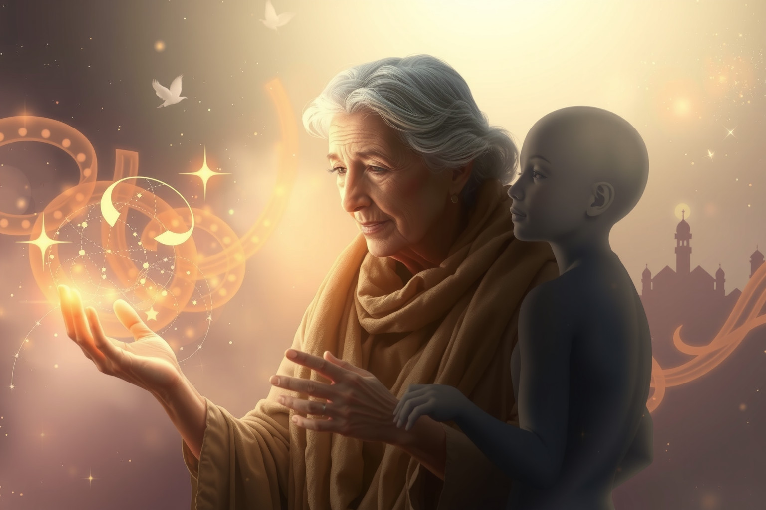 Sognare la nonna che insegna simboleggia saggezza e guida interiore.