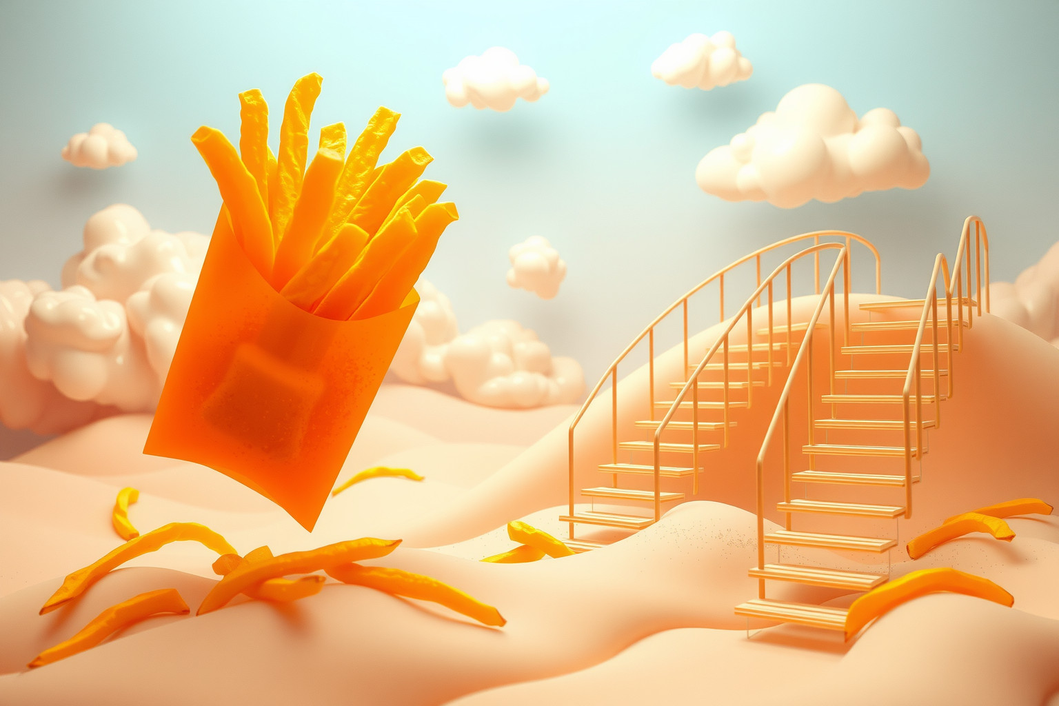 Sognare patatine fritte in luoghi strani svela desideri nascosti.