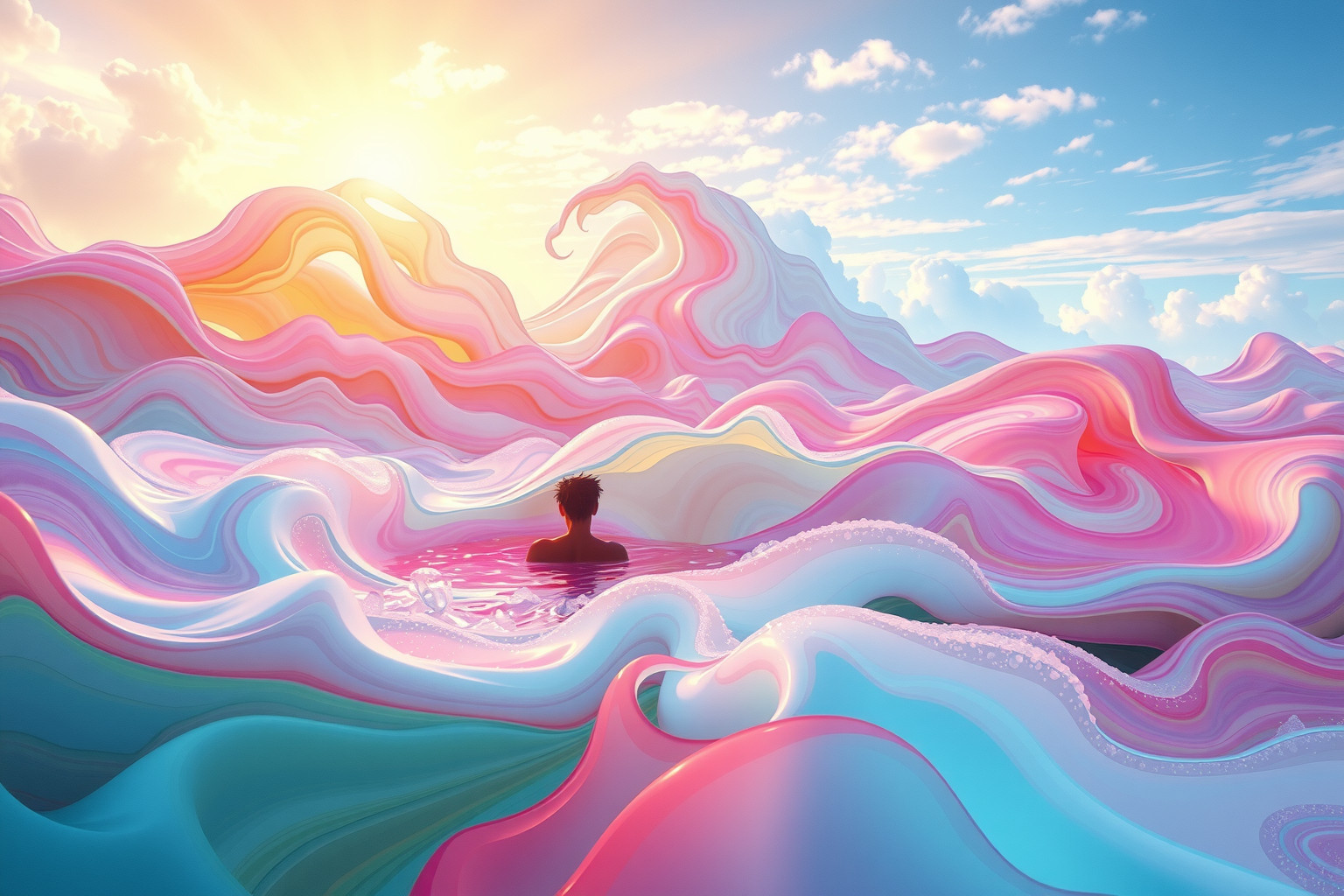 Sognare schiuma colorata rivela emozioni vivide e creatività esplosiva.