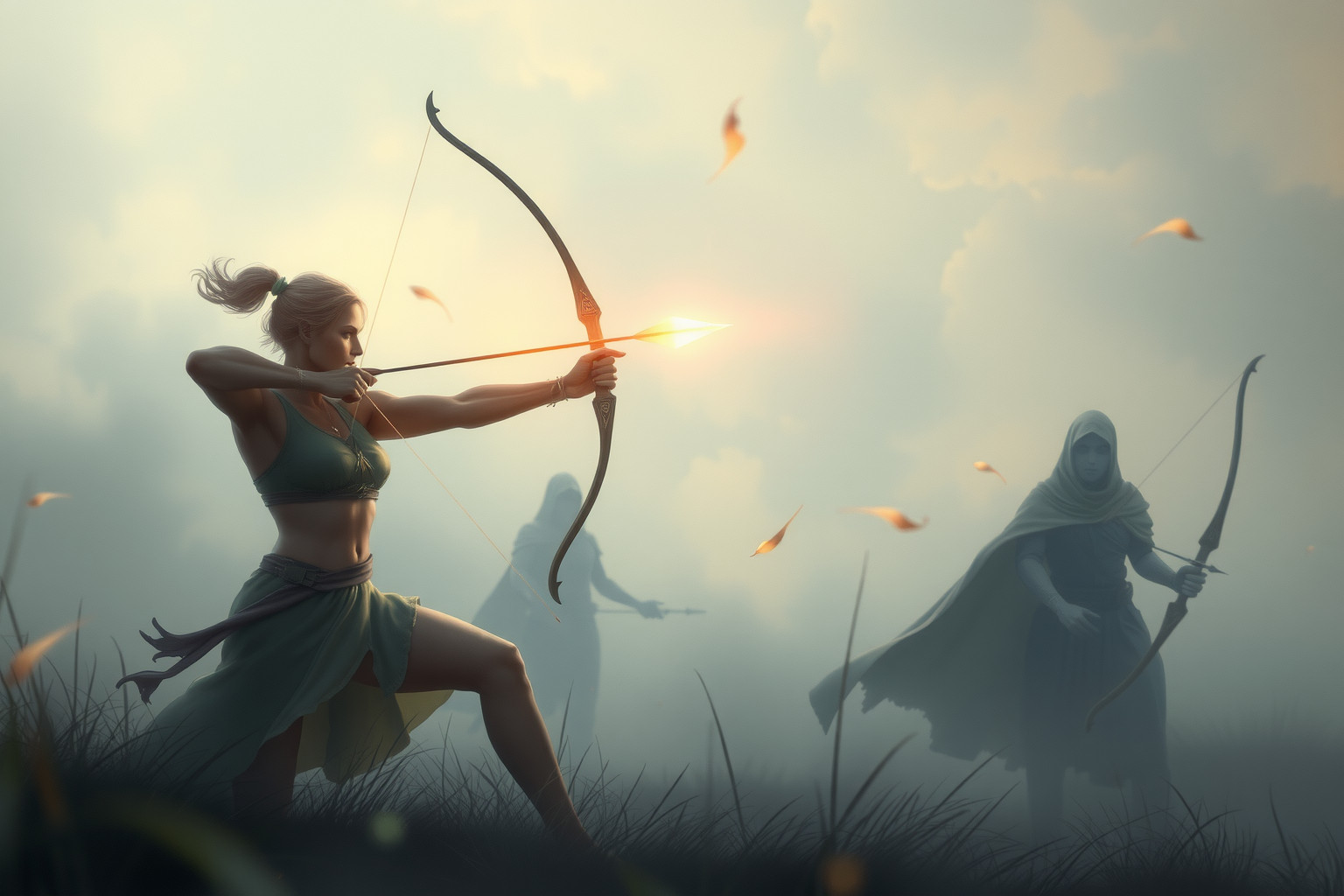 Sognare un arciere che combatte simboleggia coraggio e determinazione.