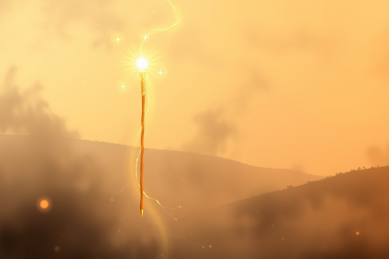 Sognare un bastone luminoso simboleggia guida e intuizione spirituale.