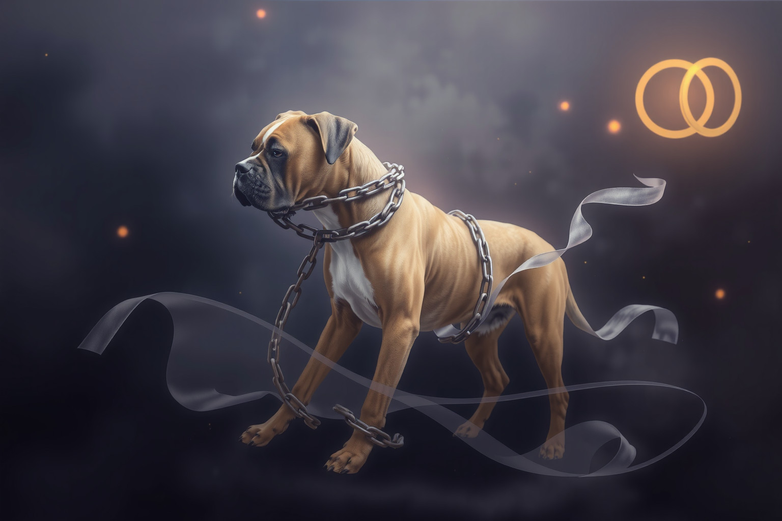 Sognare un boxer con collare indica vincoli sociali e fedeltà.