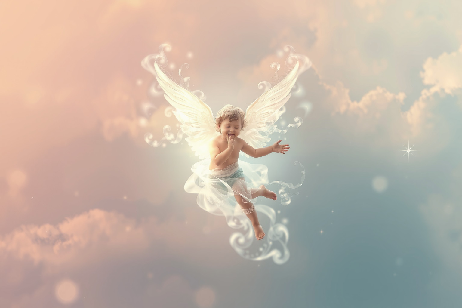 Sognare un cherubino che scompare simbolizza perdita di innocenza imminente.