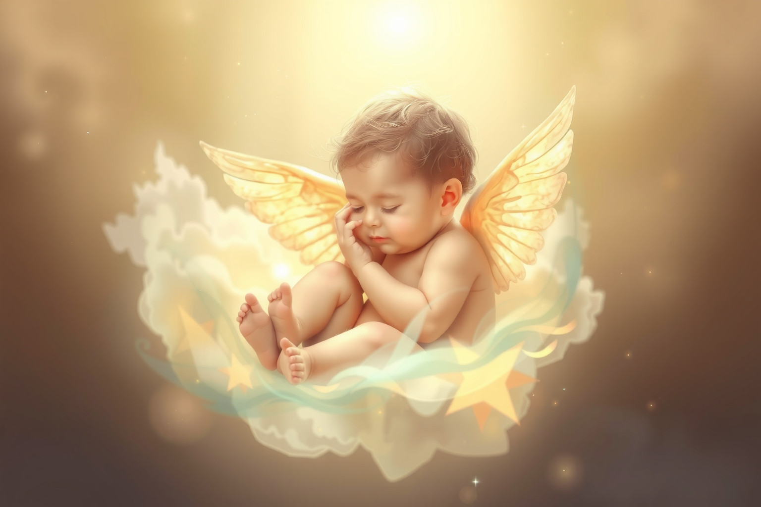 Sognare un cherubino neonato simboleggia purezza e nuovi inizi.