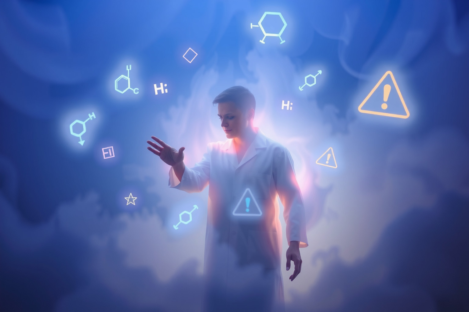 Sognare un chimico che avverte indica attenzione a pericoli nascosti.