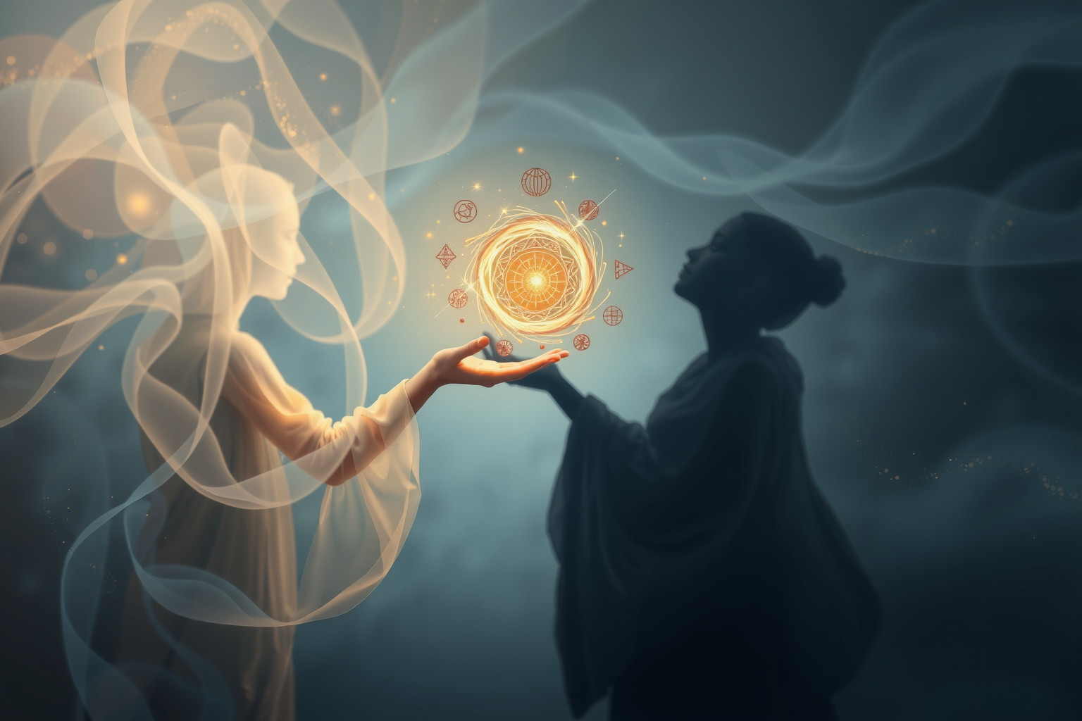 Sognare un estinto che dona simboleggia preziosi talenti ereditati.