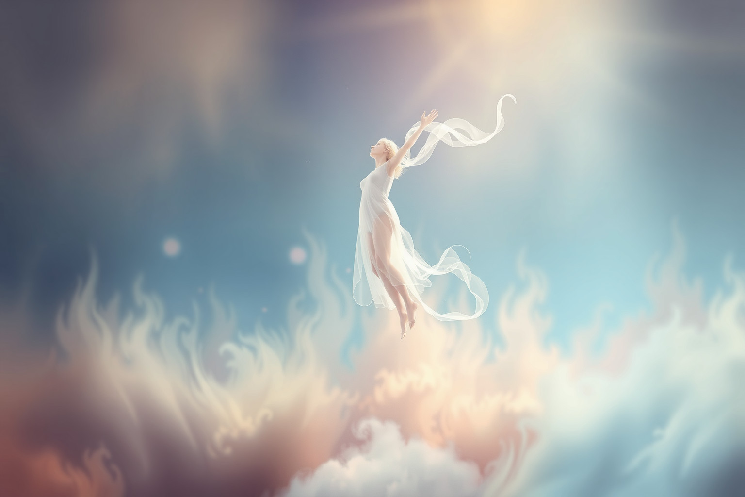 Sognare un estinto che vola simboleggia la liberazione dell’anima.