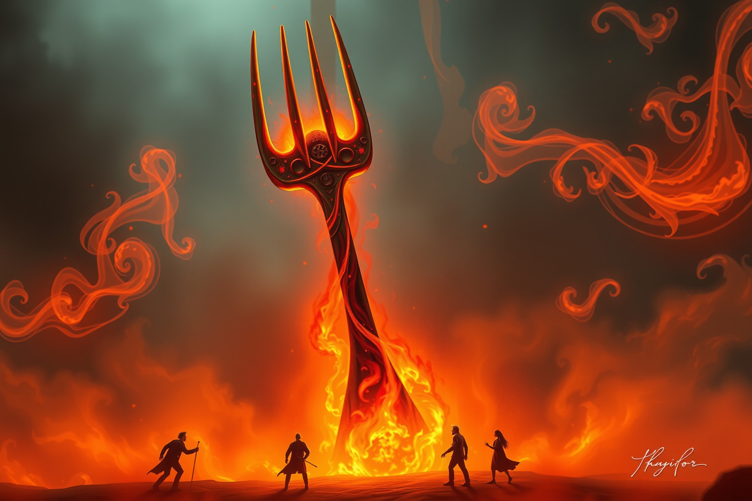 Sognare un forcone indica pesanti responsabilità e stress imminente.