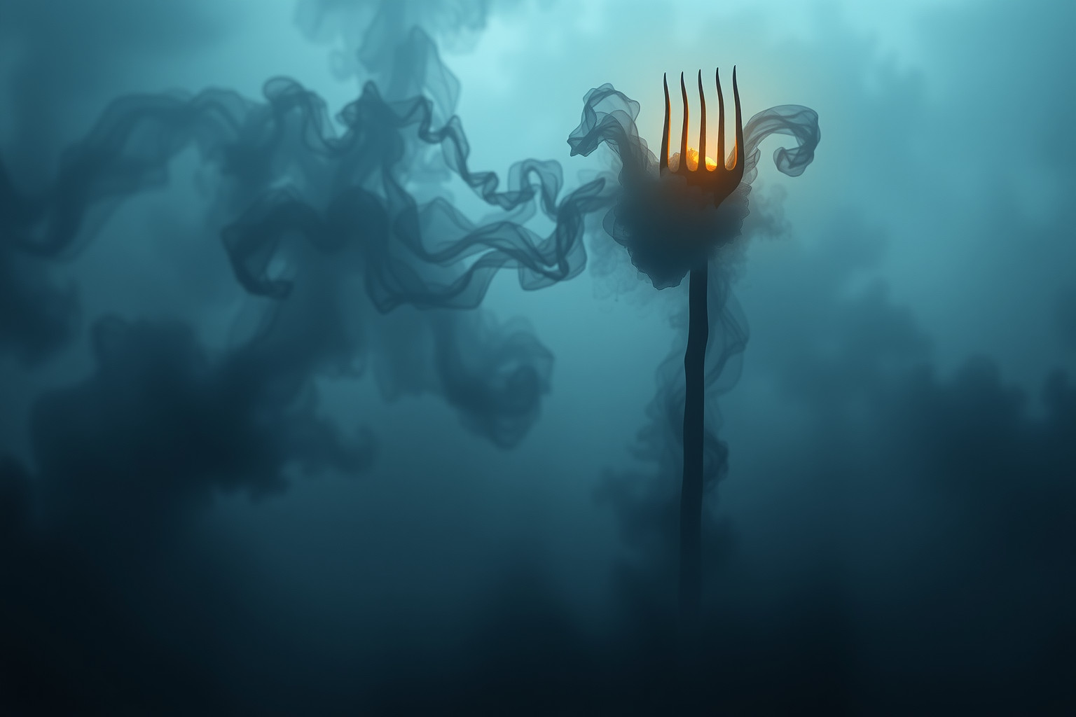 Sognare un forcone sporco riflette rimpianti e sensi di colpa.