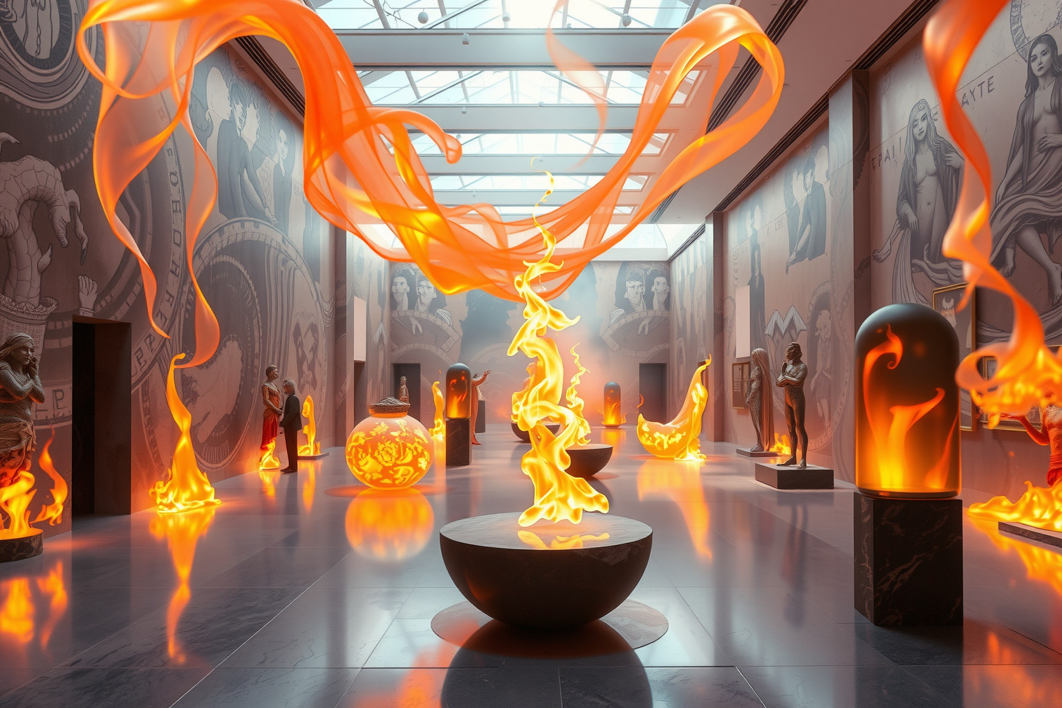 Sognare incendio in museo simboleggia perdita di ricordi preziosi.