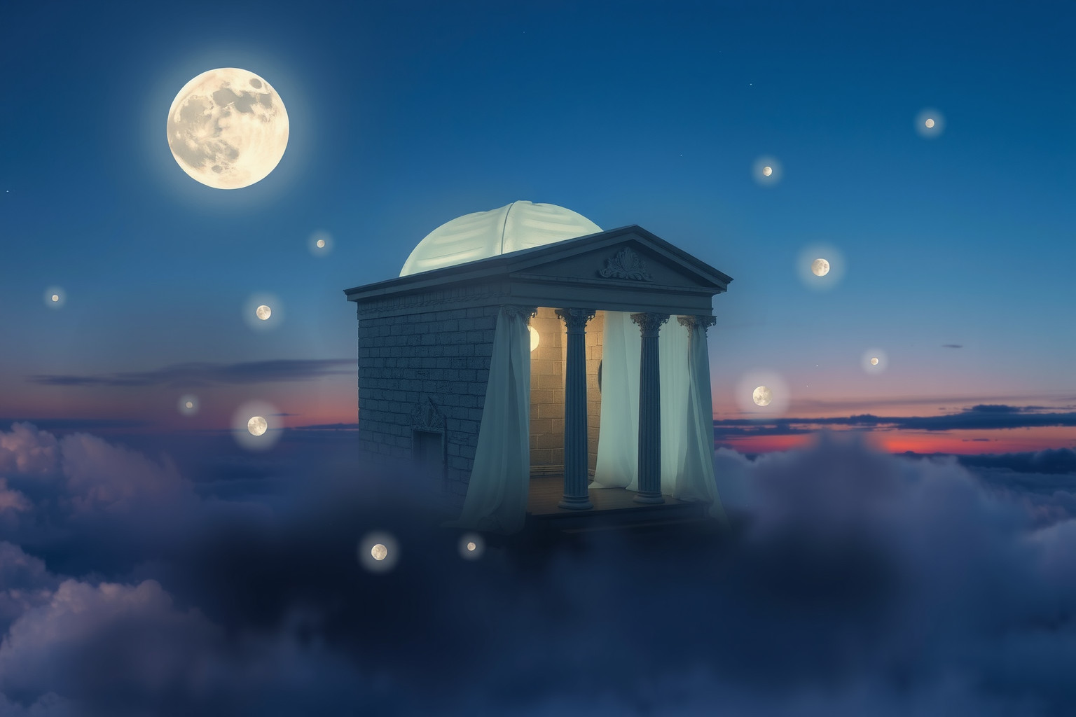 Sognare un mausoleo solitario rivela desiderio di isolamento e riflessione.