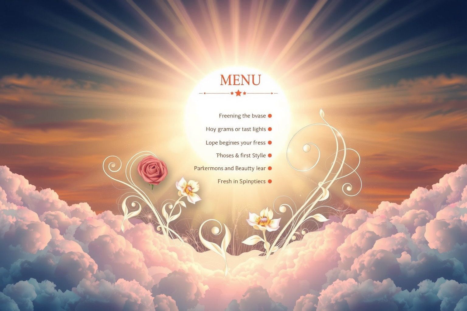 Sognare un menù luminoso simboleggia speranza e nuovi inizi.