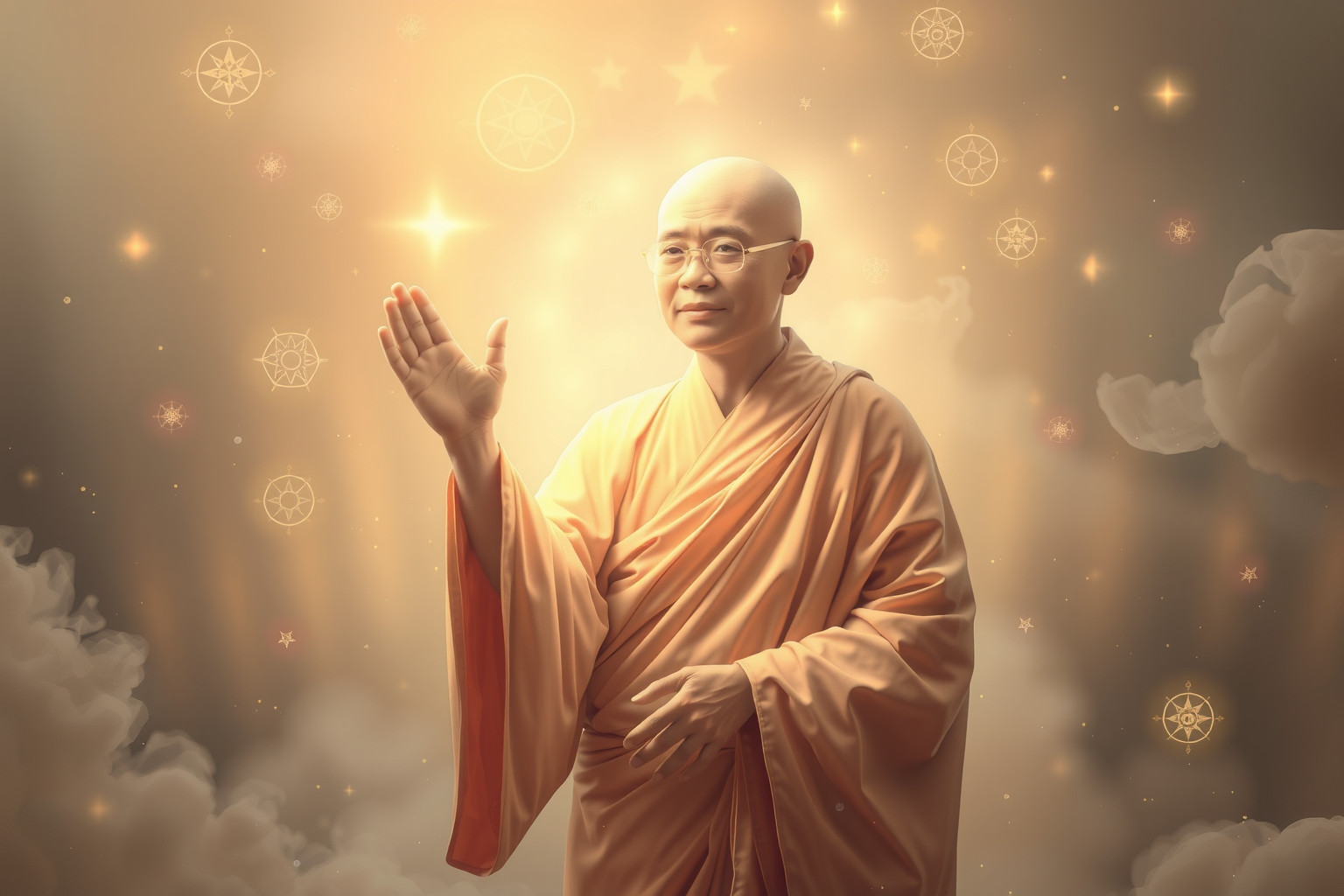 Sognare un monaco che benedice promette protezione spirituale e fortuna.