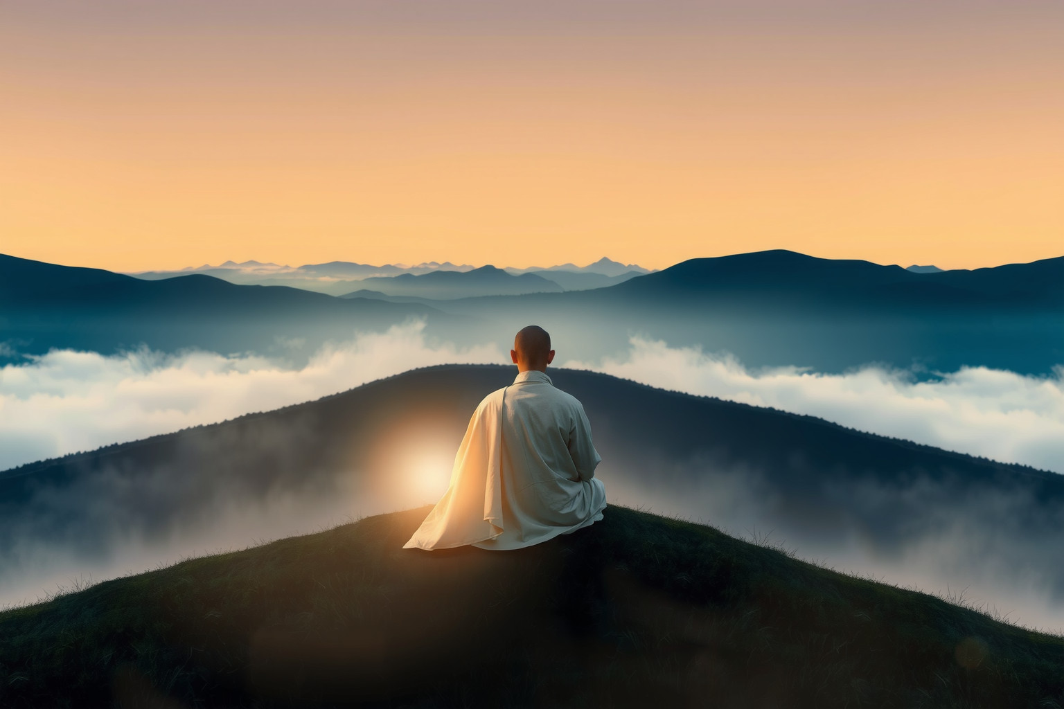 Sognare un monaco che prega indica un profondo desiderio di pace.