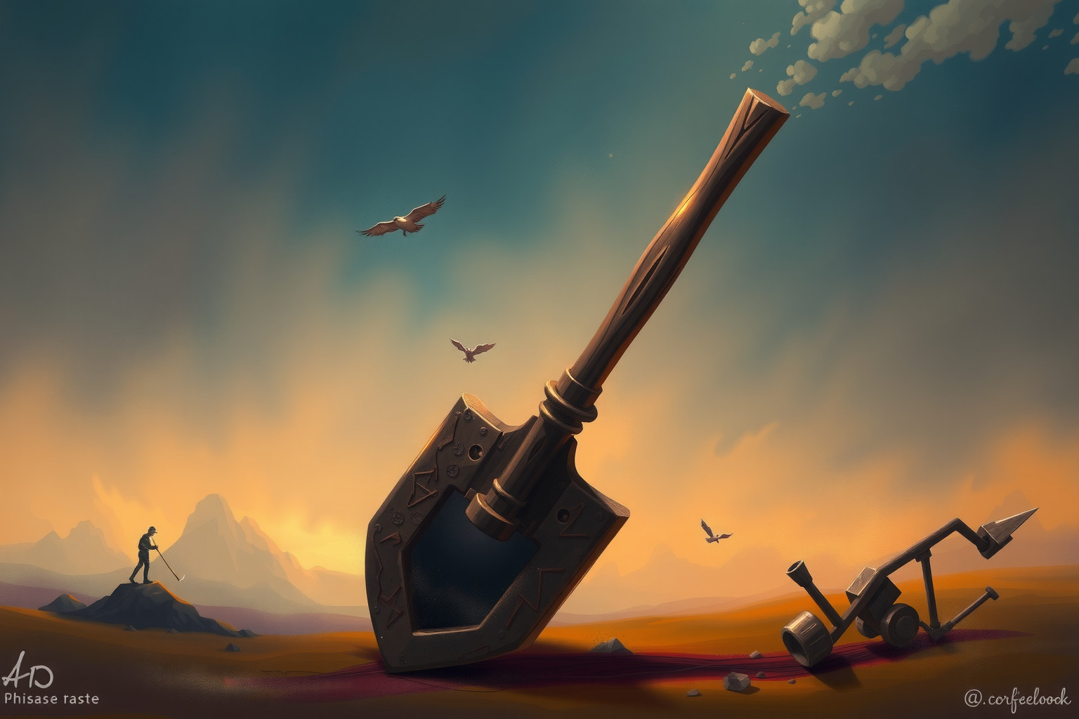 Sognare un piccone spuntato indica ostacoli e difficoltà imminenti.