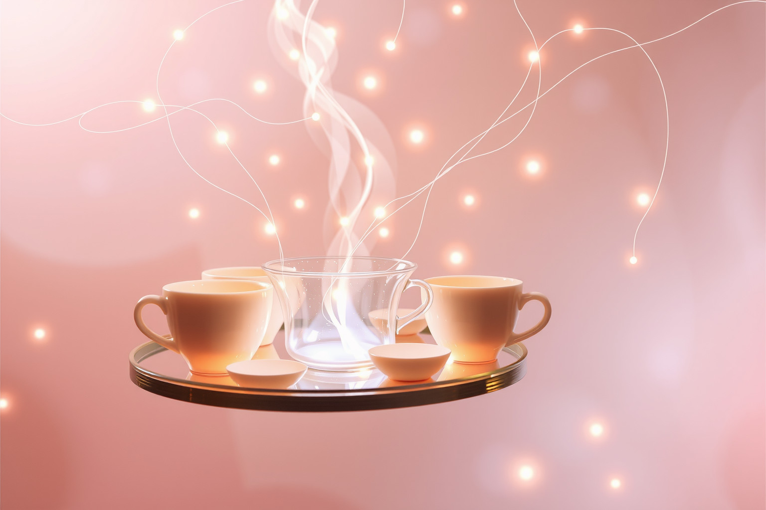 Sognare molte tazze simboleggia rapporti sociali vivaci e numerosi.