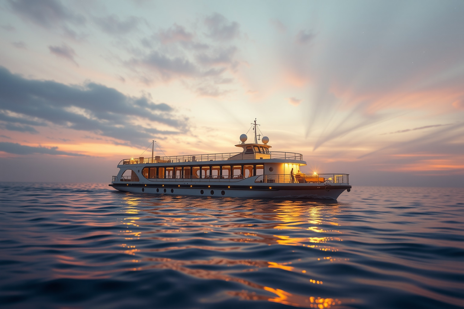 Sognare un traghetto lussuoso simboleggia successo e viaggi sereni.