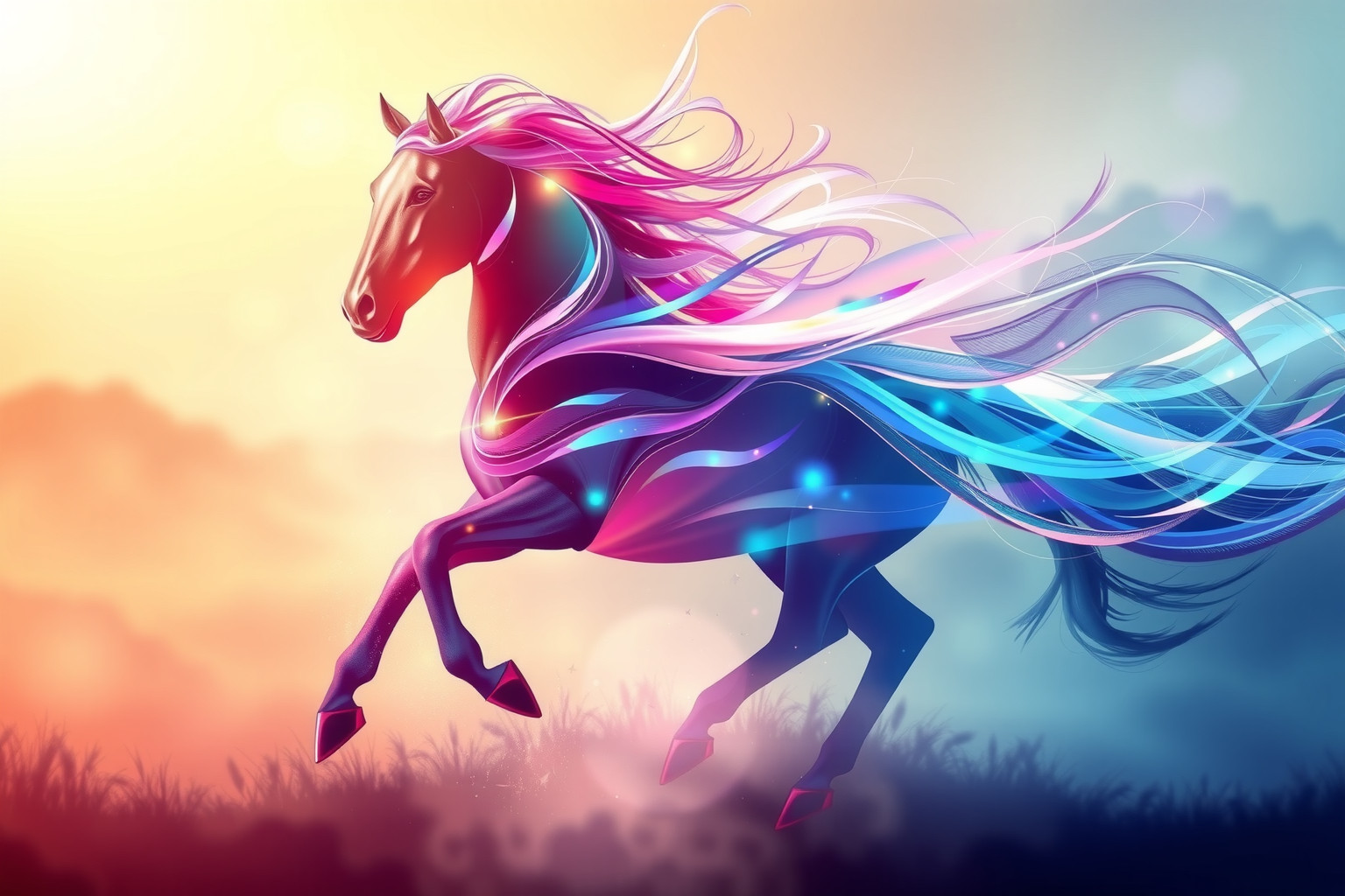 Sognare una cavalla che galoppa simboleggia forza e libertà interiore.