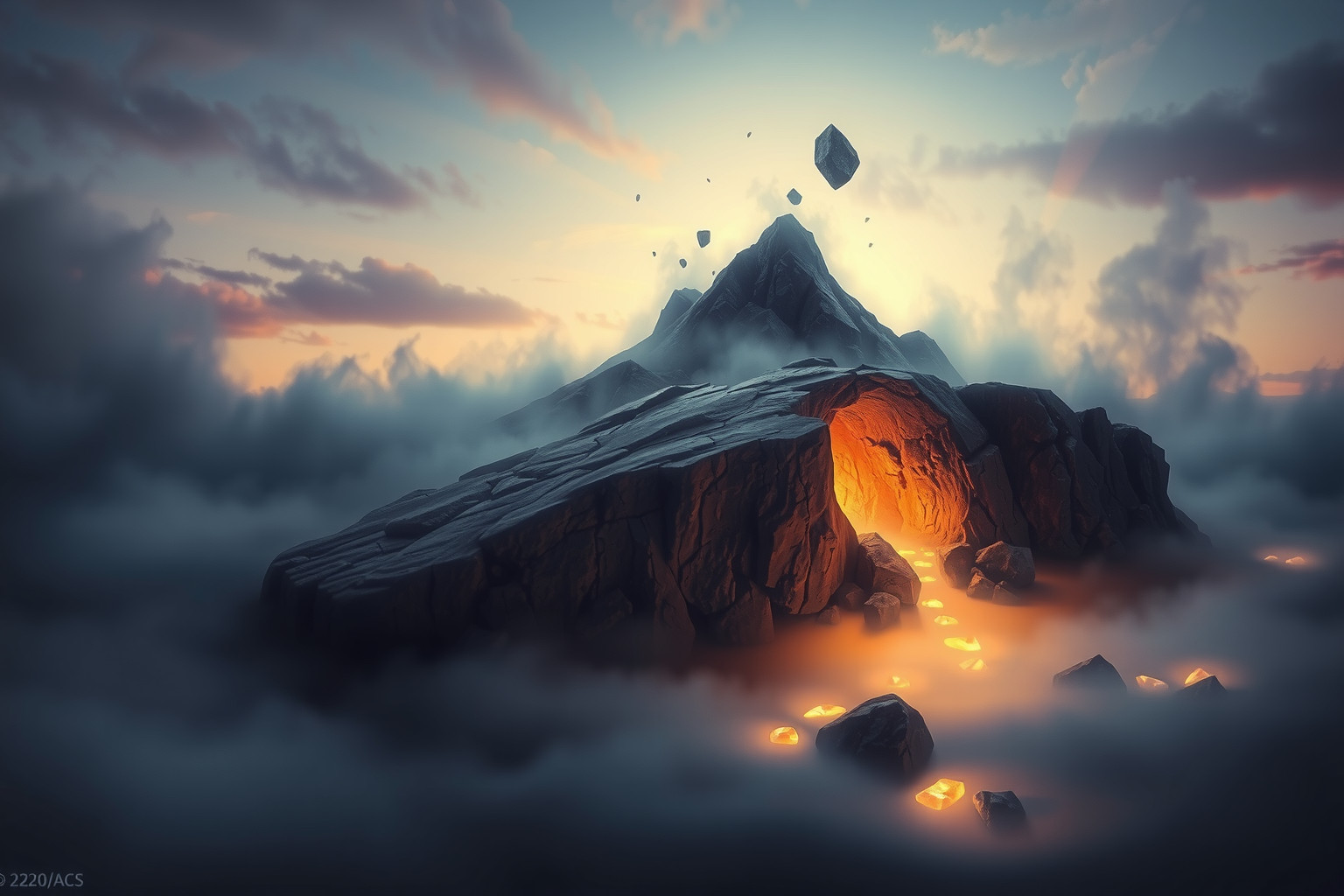 Sognare colline che crollano riflette insicurezze e timori interiori.