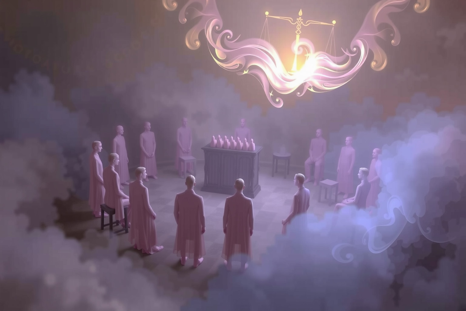 Sognare una giuria simboleggia giudizio e responsabilità imminente.