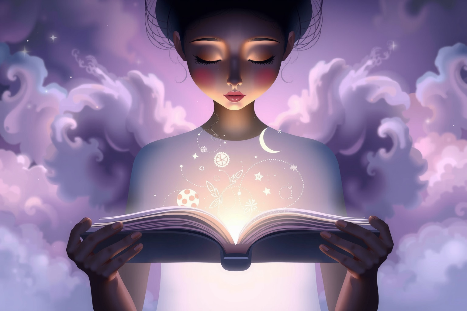 Sognare una kate che legge simboleggia saggezza e intuizione nascosta.