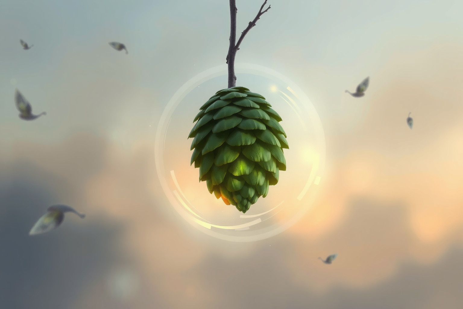 Sognare una pigna verde simboleggia opportunità di crescita e sviluppo.