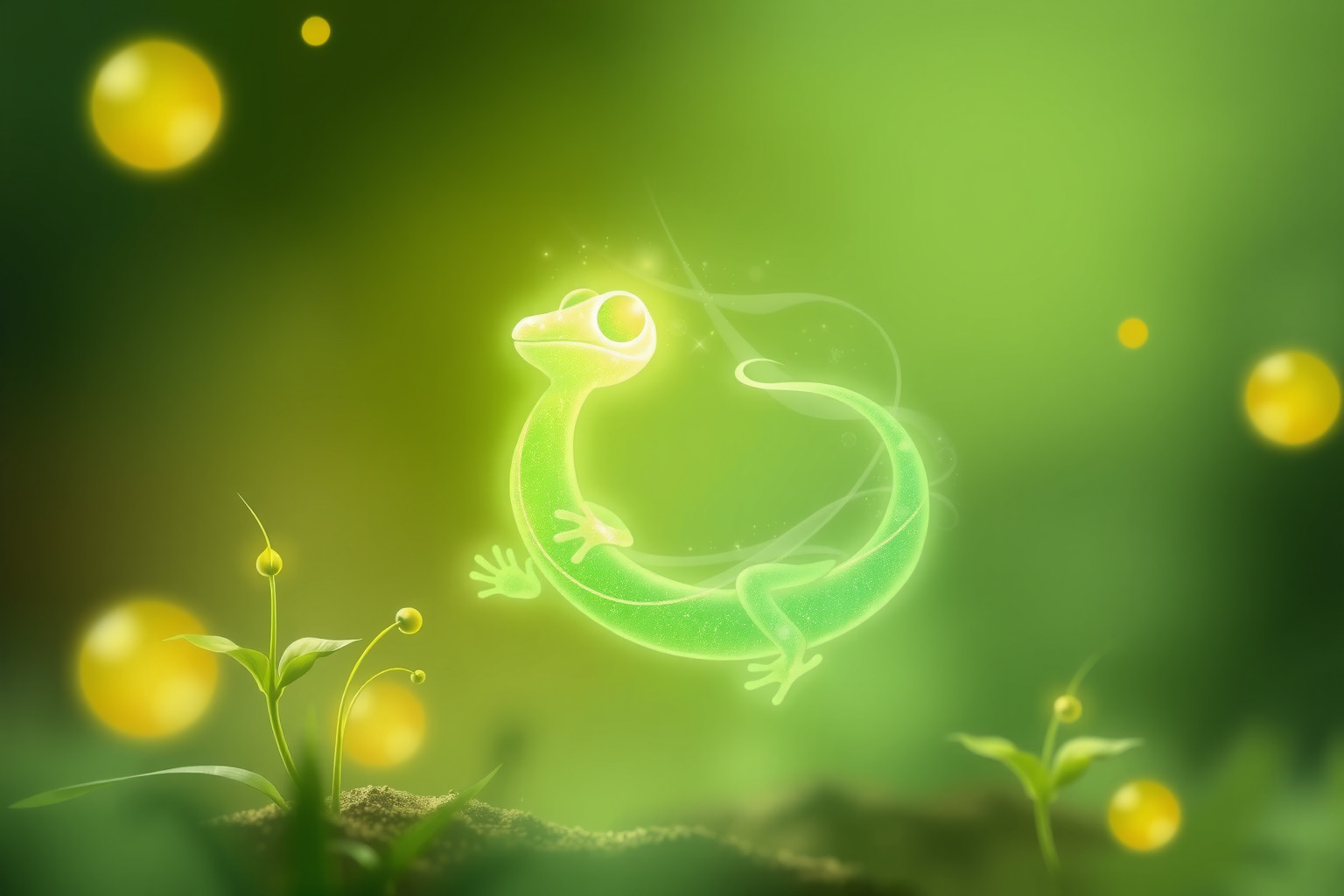 Sognare salamandra verde simboleggia rinascita, guarigione e prosperità.