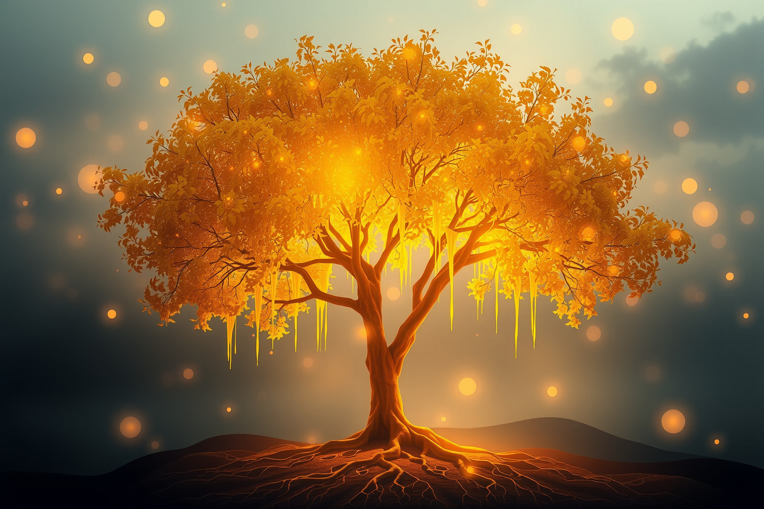 Sognare un'acacia dorata simboleggia ricchezza e prosperità futura.