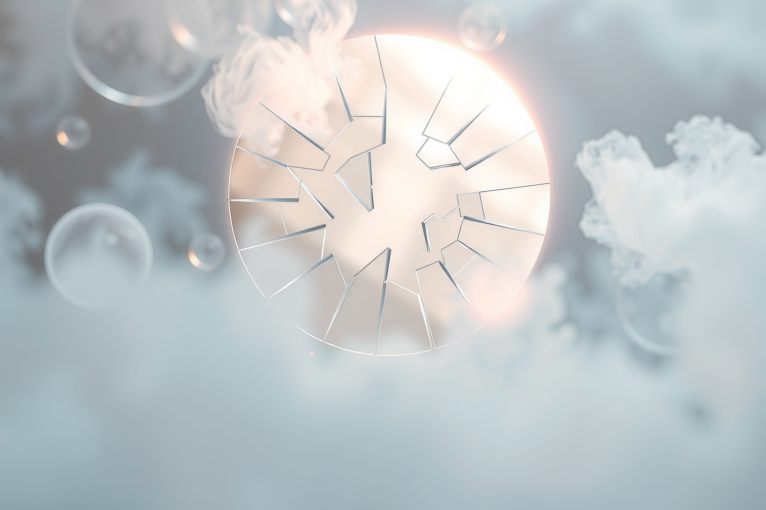 Sognare uno specchio in frantumi riflette frammenti della propria identità.