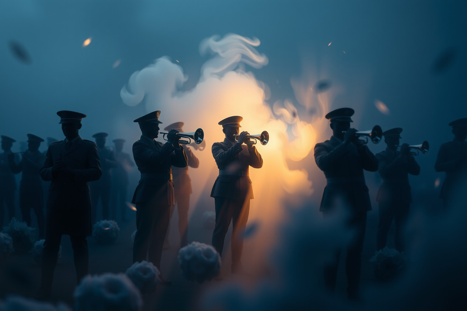 Sognare banda militare a funerale simboleggia rispetto e nuovi inizi.