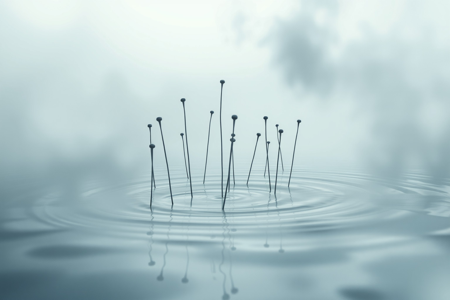 Spilli galleggianti simboleggiano emozioni represse nell'inconscio profondo.