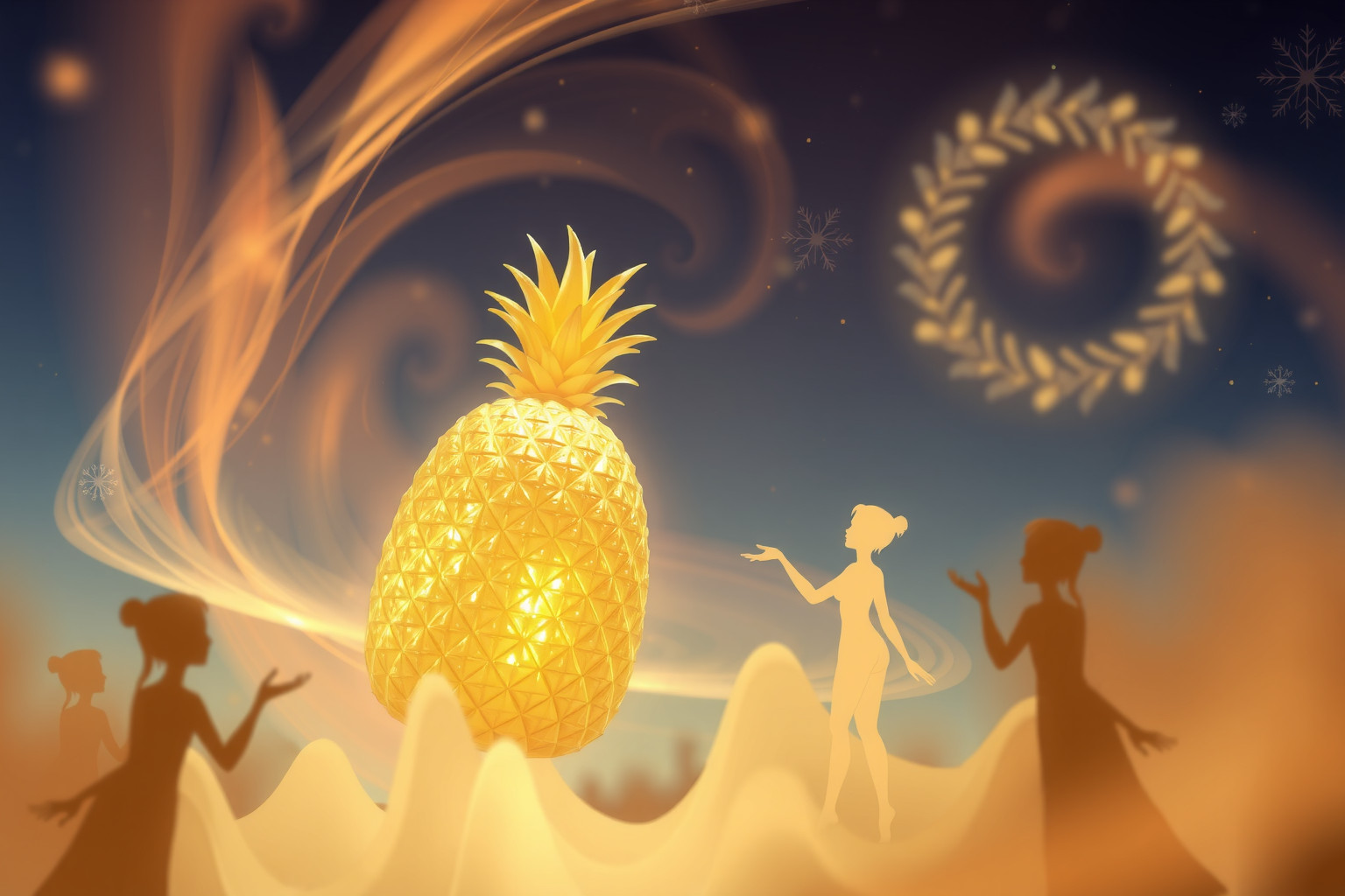 La torta all'ananas simboleggia gioia e unione festosa condivisa.