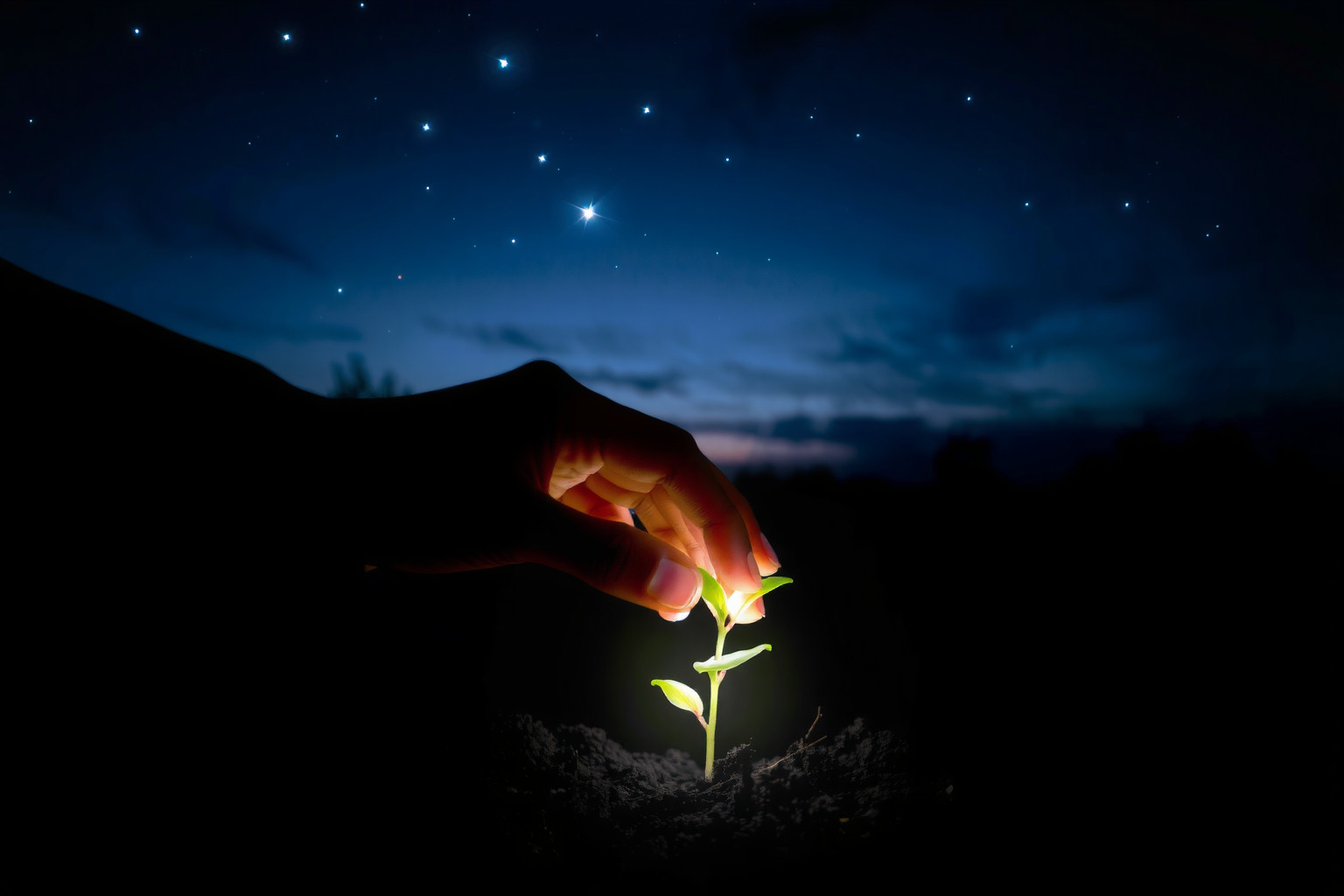 Trapiantare di notte simboleggia cambiamenti nascosti e trasformazioni interiori.