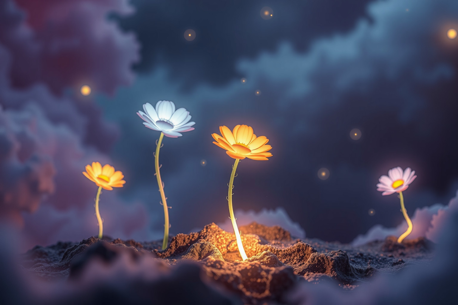 Trapiantare fiori colorati simboleggia rinascita e nuovi inizi emotivi.