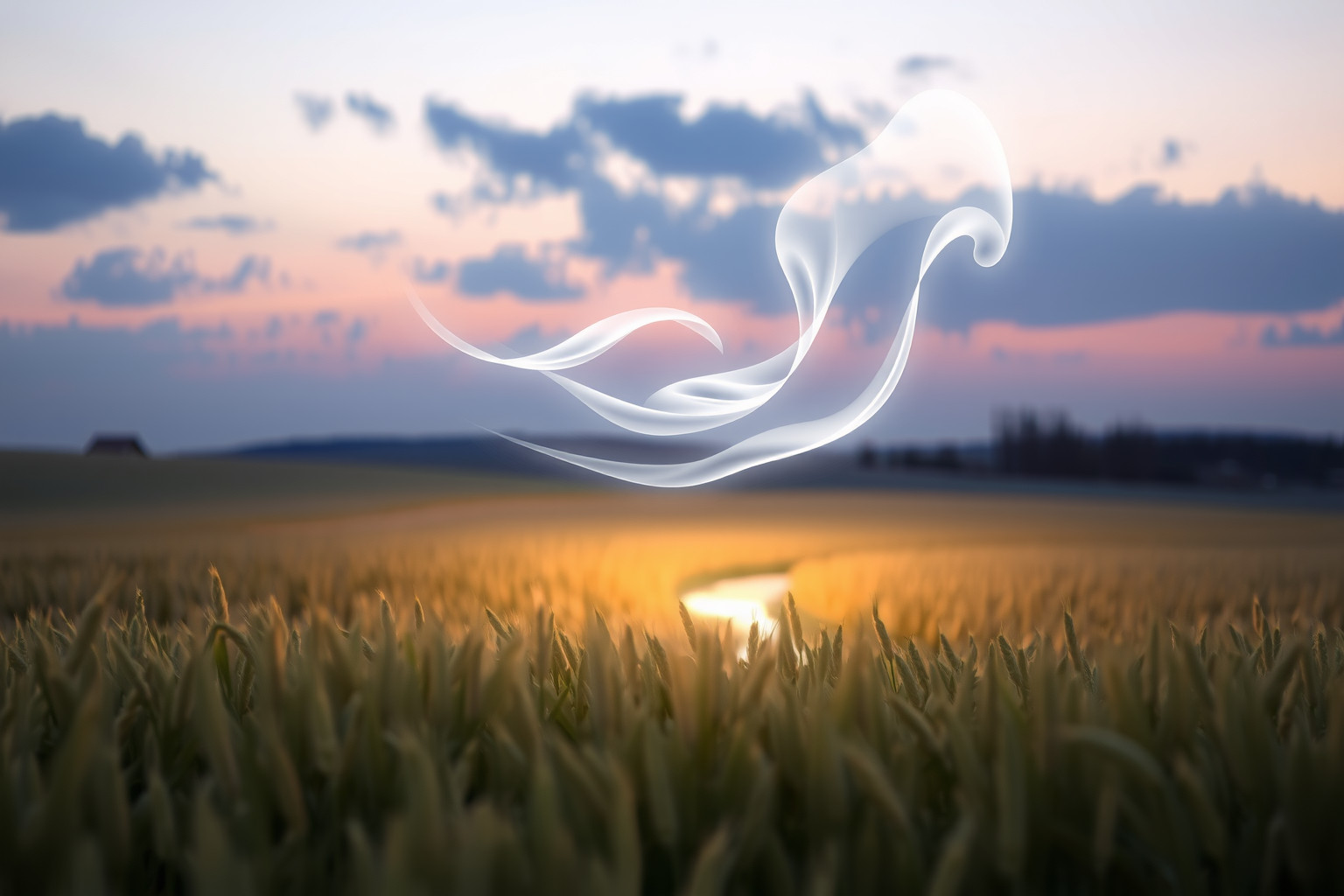 Il ruscello nel campo d’orzo simboleggia rinnovamento e speranza.