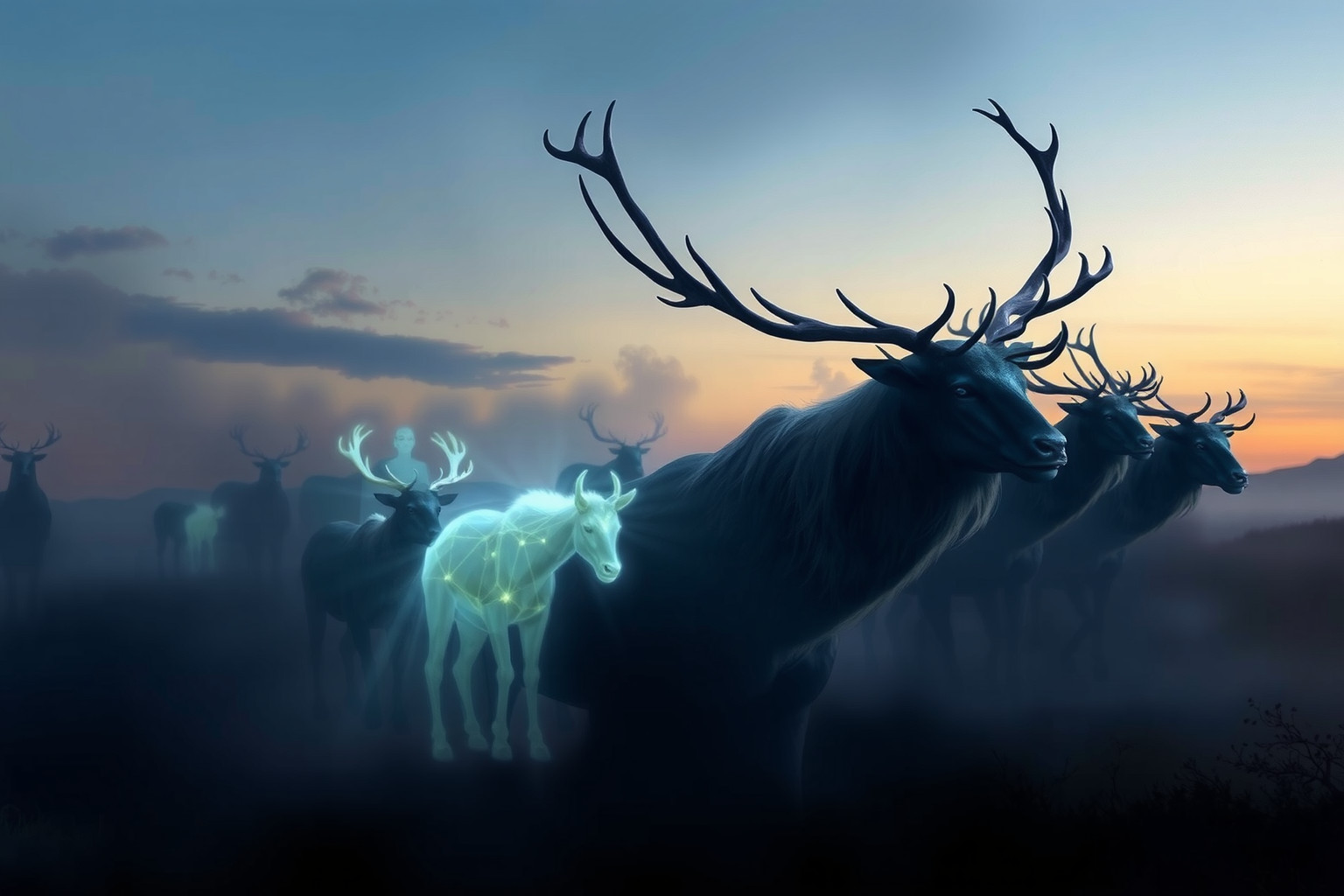 Sognare un urocervo che guida un esercito simboleggia leadership e coraggio.