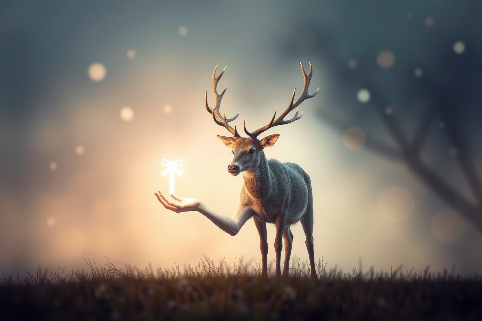 L'uroscervo che dona regali simboleggia fortuna e generosità inattesa.