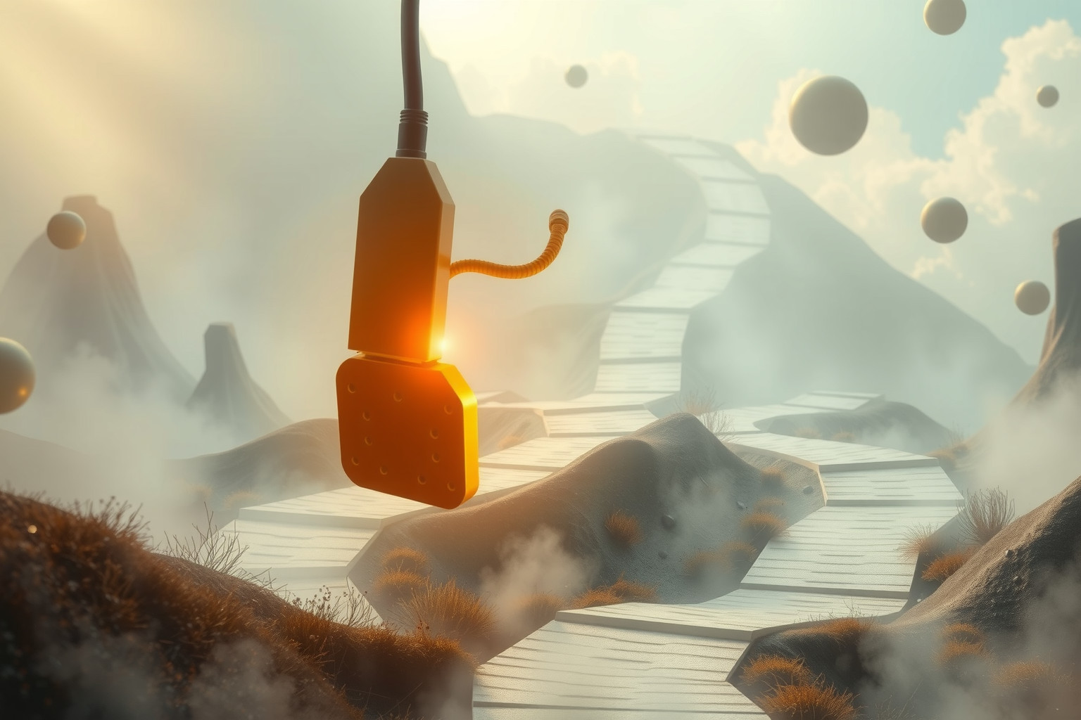 Un acceleratore rotto simboleggia rallentamenti e frustrazioni nel percorso.