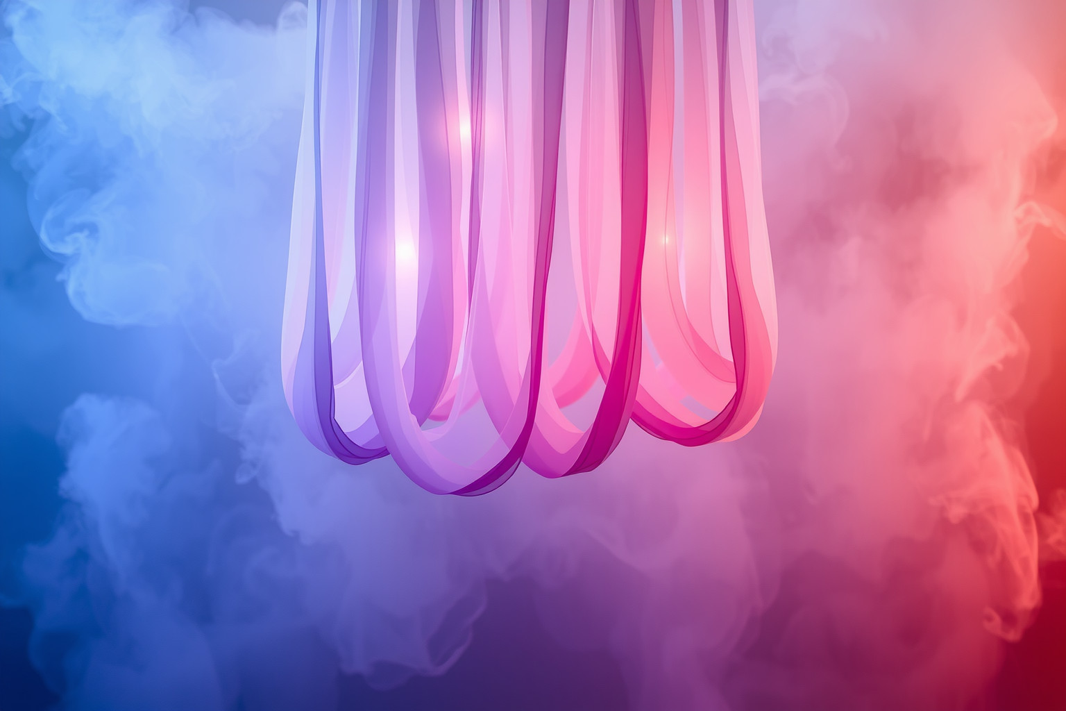 Il baldacchino che cambia colore riflette emozioni instabili e variabili.