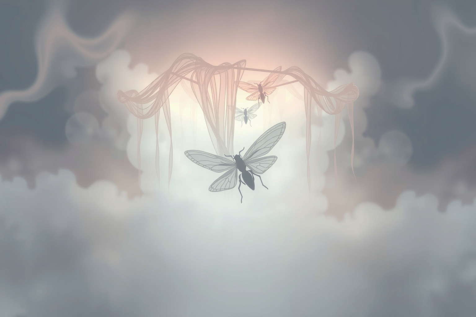 Il baldacchino infestato simboleggia ansie che turbano la pace interiore.