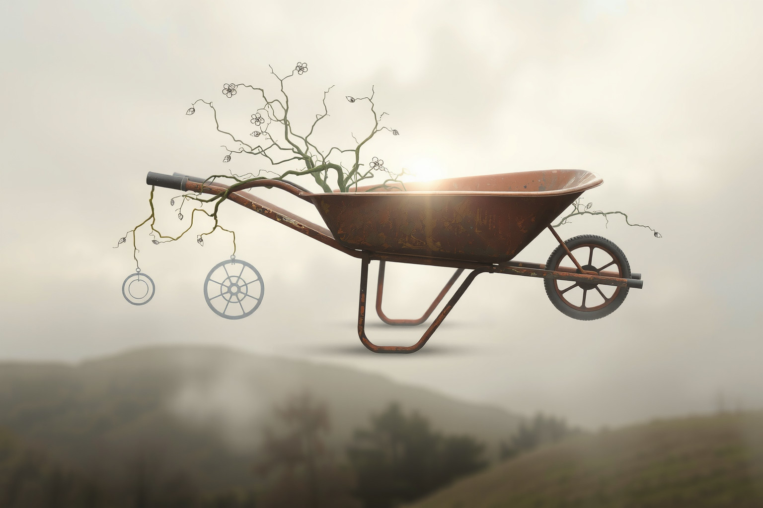 Sognare una carriola arrugginita indica ostacoli e vecchie responsabilità.